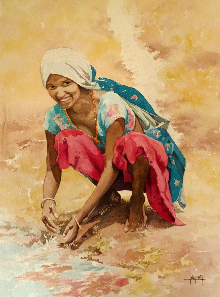 jeune femme au Rajasthan
